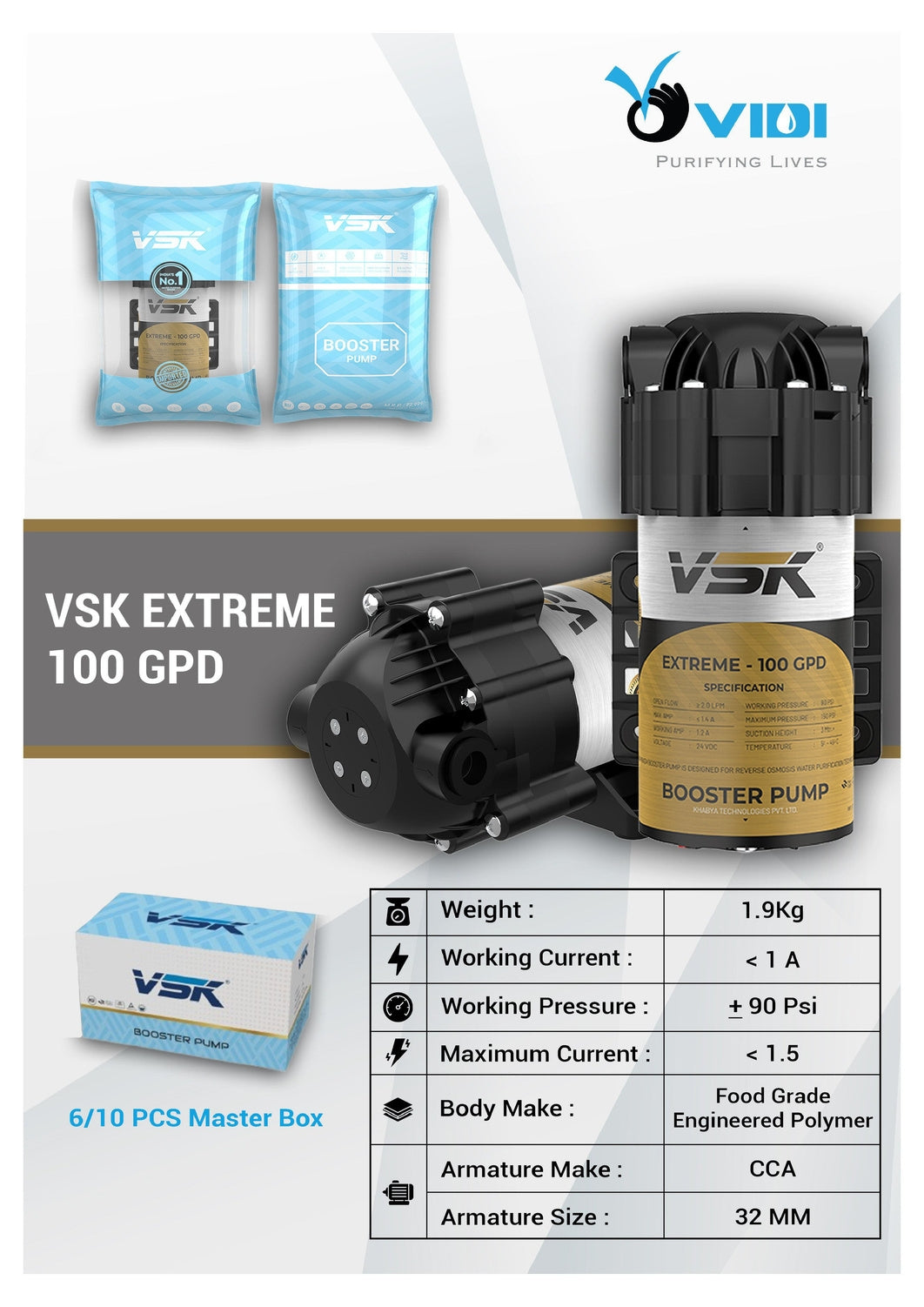 VSK Extreme Booster Pump 100 GPD