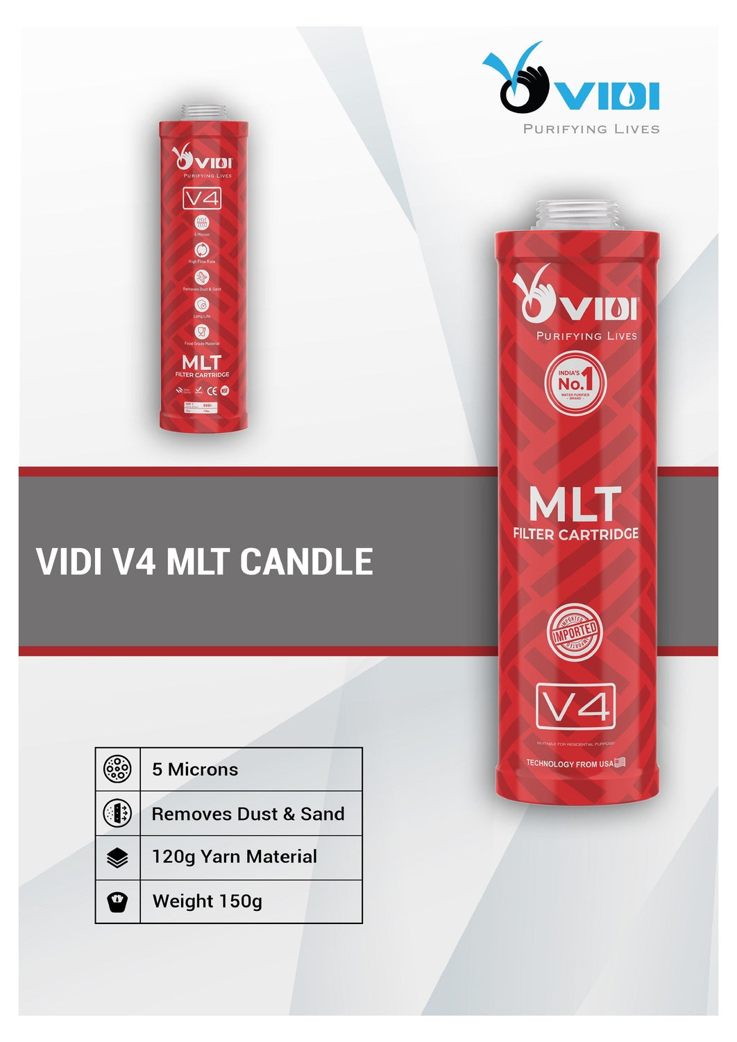 Vidi V4 MLT Candle 120G Yarn Material 150 GM